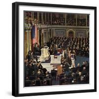 "Joint Session of Congress", January 7, 1950-John Falter-Framed Giclee Print