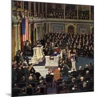 "Joint Session of Congress", January 7, 1950-John Falter-Mounted Giclee Print