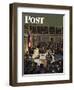 "Joint Session of Congress," Saturday Evening Post Cover, January 7, 1950-John Falter-Framed Premium Giclee Print