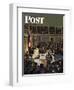 "Joint Session of Congress," Saturday Evening Post Cover, January 7, 1950-John Falter-Framed Premium Giclee Print