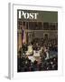 "Joint Session of Congress," Saturday Evening Post Cover, January 7, 1950-John Falter-Framed Premium Giclee Print