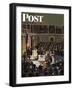 "Joint Session of Congress," Saturday Evening Post Cover, January 7, 1950-John Falter-Framed Giclee Print