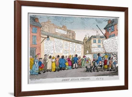 Joint Stock Street, 1809-George Moutard Woodward-Framed Giclee Print