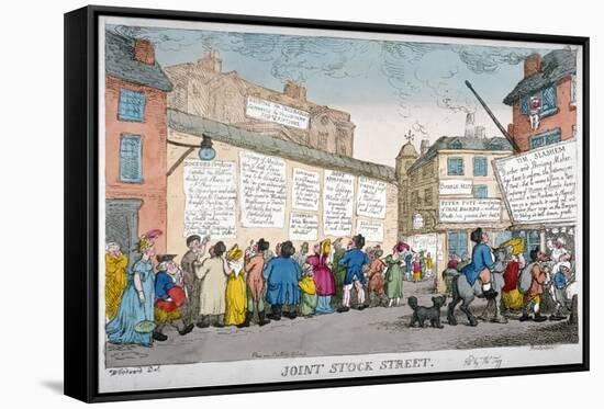 Joint Stock Street, 1809-George Moutard Woodward-Framed Stretched Canvas