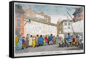 Joint Stock Street, 1809-George Moutard Woodward-Framed Stretched Canvas