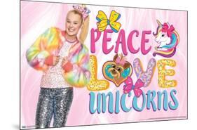 Jojo Siwa - Peace Love Unicorns-Trends International-Mounted Poster