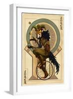 Joker - Playing Card-Lantern Press-Framed Art Print