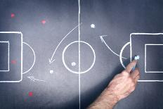 Close up Shot of a Soccer Tactic Board-jokerpro production-Photographic Print