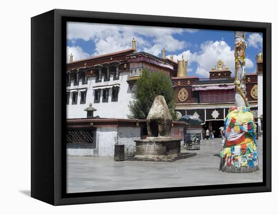 Jokhang Temple, the Most Revered Religious Structure in Tibet, Lhasa, Tibet, China-Ethel Davies-Framed Stretched Canvas