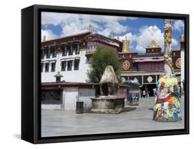 Jokhang Temple, the Most Revered Religious Structure in Tibet, Lhasa, Tibet, China-Ethel Davies-Framed Stretched Canvas