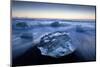 Jokulsa Beach at Sunrise, on the Edge of the Vatnajokull National Park, South Iceland-Lee Frost-Mounted Photographic Print