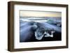 Jokulsa Beach at Sunrise, on the Edge of the Vatnajokull National Park, South Iceland-Lee Frost-Framed Photographic Print