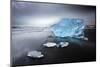 Jokulsa Beach on a Stormy Day-Lee Frost-Mounted Photographic Print