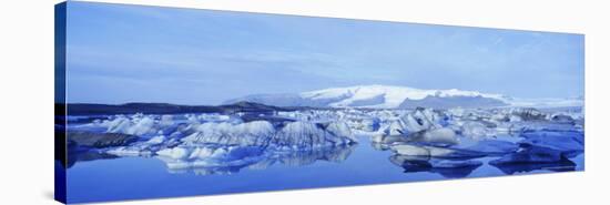 Jokulsarlon Glacial Lagoon, Vatnajokull Ice Cap, South Iceland, Iceland, Polar Regions-Simon Harris-Stretched Canvas