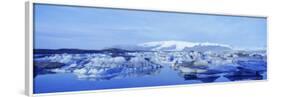 Jokulsarlon Glacial Lagoon, Vatnajokull Ice Cap, South Iceland, Iceland, Polar Regions-Simon Harris-Framed Photographic Print