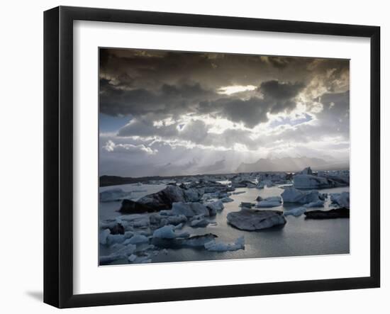 Jokulsarlon, Lagoon of Icebergs, SE Iceland-D^ Robert Franz-Framed Premium Photographic Print