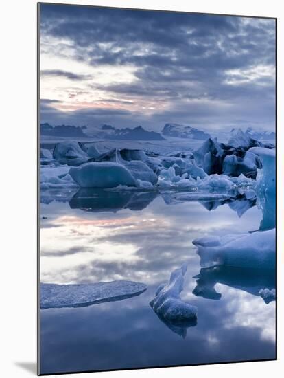 Jokulsarlon, South Iceland, Iceland, Polar Regions-Ben Pipe-Mounted Photographic Print