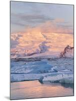 Jokulsarlon with Glacier Breidamerjokull, Vatnajokull NP. Iceland-Martin Zwick-Mounted Premium Photographic Print