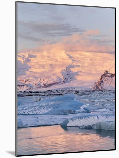 Jokulsarlon with Glacier Breidamerjokull, Vatnajokull NP. Iceland-Martin Zwick-Mounted Photographic Print