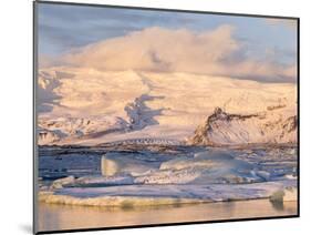 Jokulsarlon with Glacier Breidamerjokull, Vatnajokull NP. Iceland-Martin Zwick-Mounted Photographic Print