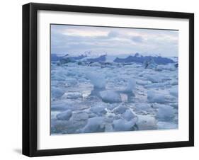 Jokulslarlon Glacial Lagoon, Vatnajokull Icecap, South Area, Iceland, Polar Regions-Simon Harris-Framed Photographic Print