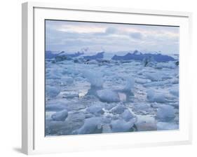 Jokulslarlon Glacial Lagoon, Vatnajokull Icecap, South Area, Iceland, Polar Regions-Simon Harris-Framed Photographic Print