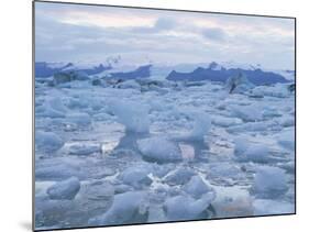 Jokulslarlon Glacial Lagoon, Vatnajokull Icecap, South Area, Iceland, Polar Regions-Simon Harris-Mounted Photographic Print