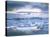 Jokuslarlon Glacial Lagoon, Vatnajokull Ice-Cap, Iceland, Polar Regions-Simon Harris-Stretched Canvas