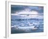 Jokuslarlon Glacial Lagoon, Vatnajokull Ice-Cap, Iceland, Polar Regions-Simon Harris-Framed Photographic Print