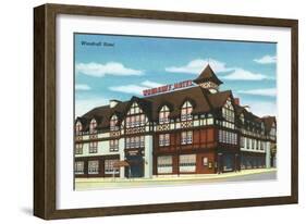 Joliet, Illinois - Exterior View of the Woodruff Hotel, c.1945-Lantern Press-Framed Art Print