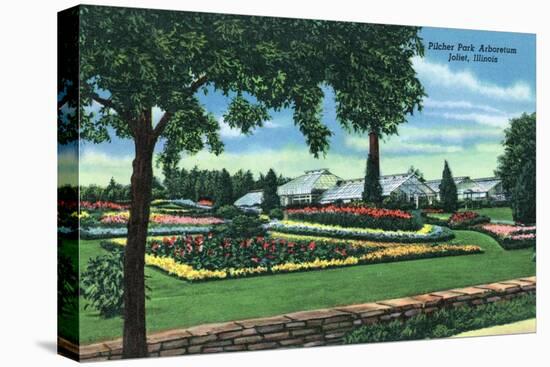 Joliet, Illinois - Scenic View of the Pilcher Park Arboretum, c.1945-Lantern Press-Stretched Canvas