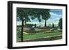 Joliet, Illinois - Scenic View of the Pilcher Park Arboretum, c.1945-Lantern Press-Framed Art Print