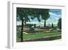 Joliet, Illinois - Scenic View of the Pilcher Park Arboretum, c.1945-Lantern Press-Framed Art Print