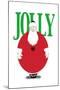 Jolly Christmas Ball-Shaped Santa-null-Mounted Art Print