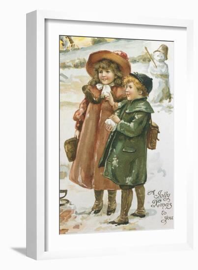 Jolly Christmas to You-null-Framed Giclee Print
