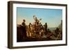 Jolly Flatboatmen in Port, 1857-George Caleb Bingham-Framed Giclee Print