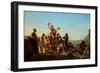 Jolly Flatboatmen in Port, 1857-George Caleb Bingham-Framed Giclee Print