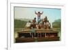 Jolly Flatboatmen-George Caleb Bingham-Framed Premium Giclee Print