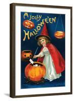 Jolly Hallowe'en-Ellen M. Clapnoddle-Framed Art Print