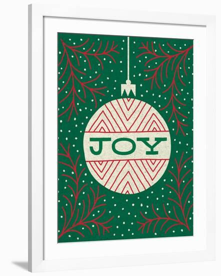 Jolly Holiday Ornaments Joy-Michael Mullan-Framed Art Print