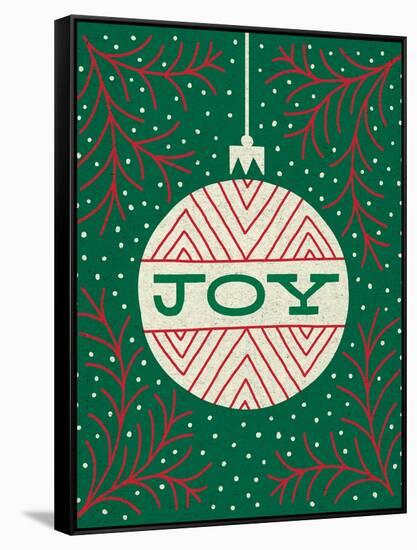 Jolly Holiday Ornaments Joy-Michael Mullan-Framed Stretched Canvas