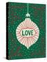 Jolly Holiday Ornaments Love-Michael Mullan-Stretched Canvas