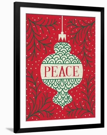 Jolly Holiday Ornaments Peace-Michael Mullan-Framed Art Print