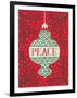 Jolly Holiday Ornaments Peace-Michael Mullan-Framed Art Print