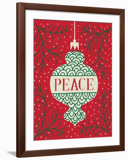 Jolly Holiday Ornaments Peace-Michael Mullan-Framed Art Print