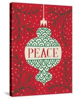 Jolly Holiday Ornaments Peace-Michael Mullan-Stretched Canvas