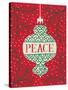 Jolly Holiday Ornaments Peace-Michael Mullan-Stretched Canvas