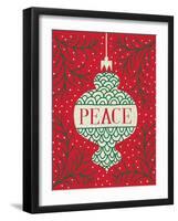 Jolly Holiday Ornaments Peace-Michael Mullan-Framed Art Print