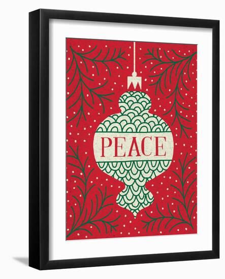 Jolly Holiday Ornaments Peace-Michael Mullan-Framed Art Print