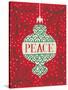 Jolly Holiday Ornaments Peace-Michael Mullan-Stretched Canvas